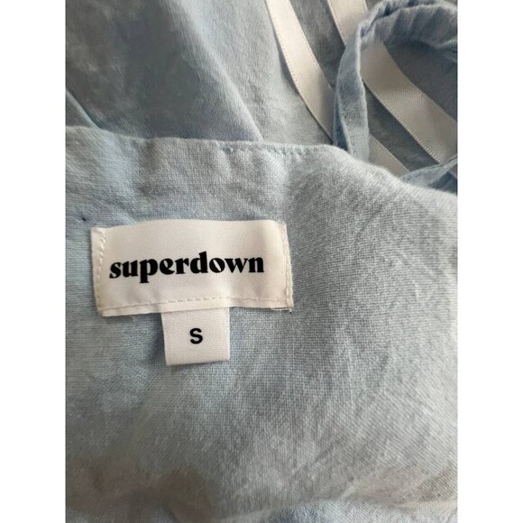 Superdown Women Vienna A-Line Mini Dress Blue Small A000894 - Picture 9 of 9